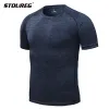 T-shirts Stoureg Men Sport Running Shirts Quick Dry Gym Sport T Shirts Running Top Basketball Soccer Training Shirts Sportsware for Male