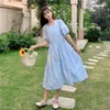 Festklänningar kvinnor daisy-tryck japansk stil chic trendig söt smal sommar fritid harjuku picknickhögskolestudenter vestido feminino