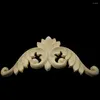 Decorative Figurines 8/10/13CM Floral Wood Carved Corner Applique Wooden Carving Decal For Furniture Cabinet Door Frame Wall Home Decor