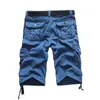 Short cargo hommes cool couleur unie coton coton mode décontracté hommes pantalon courte de marque confort