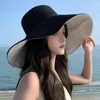 Beretti Cappello a doppia faccia prima Spring Summer BRIM BRIM Fisherman Cap Anti-UV Portable Women Men