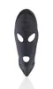 Masque noir en cuir en cuir PU sexy 4 tyles casque respirant fétiche bdsm adulte pour fête3167146