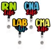 10 pcs/lot Wholesale Hospital Accessories RN CNA CMA LAB Life Acrylic Plastic Medical Healthcare Nurse Badge Reel