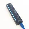 USB 3.0 Hub Hub USB 3.0 Wiele rozdzielacz USB 3 HAB z adapterem mocy 7-Port Multiple Extender 2.0 USB3 Hub z przełącznikiem PCV