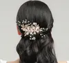 Clips de cabello Bride Luxury Pearl Aolly Flower Circio Cristal Cañada de cabello para mujeres Accesorios de joyería