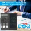 Calculators Scientific Calculator With Writing Tablet LCD Notepad 401 Computing Functions Portable Foldable Professional Calculators Solar