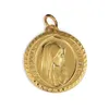 Colliers pendentifs Gold plaqués en laiton Maria Gratia Plena Vierge Mary Charms GP167