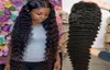 30in Raw Indian Loose 40 Inch Curly Human Hair 180 Density 13x6 Deep Wave Spets Front Wig241S2706202