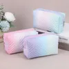 Storage Bags Fashion Cosmetic Bag Women's Skincare Products Organizing Pu Leather Zipper Pouch Three-Dimensional Toiletries Wash Sack