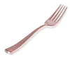 Disposable Flatware Rose Gold Plastic Silverware 25 Pack Cutlery Heavy Duty Set For Party & Wedding