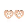 Pendientes de pata para perros Joyas Mujeres chapadas en oro Asego de amor Footprinthuardia de la oreja Valentín Valentín Drop entrega Dhd5p