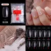 500 suggerimenti kit insaccati insaccati falsi chiodi falsi mezza francese ACRILICA ACRILICA PER MANICURE AL dita dei piedi set c sorriso a 10 taglie taglienti