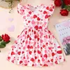 Girl's Dresses Girls Dresses 2023 dress baby girl for kids summer clothes short sleeve sweet everyday with floral toddler princess dress 2 3 4 5 6 years 240315 C240413