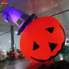 8mh (26 piedi) con nave da porte senza soffiante Attività esterne Giant Halloween gonfiabile con illuminazione per la decorazione del cortile