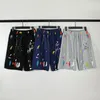 Nieuwe 2023 Galleriesy Short Mens Shorts Fashion Half Pants Designer Depts broek Zweetpant Speckled Mens Dames Loose Casual Short
