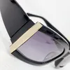 Fashionabla Womens Designer Rectangular Frame Solglasögon Acetatmetallmontering av solglasögon 9124 Låg nyckel Atmosfärisk neutral lyxiga solglasögon UV400