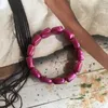 Link bransoletki UJBOX DIY Prostokątne akrylowe koraliki dla kobiet dziewczęta Regulowane elastyczne sznurki