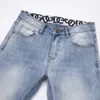 Męskie dżinsy wiosna lato ciency mężczyźni Slim Fit Europejska amerykańska marka High-end Małe proste spodnie Q9582-00
