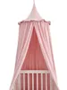 100% Cotton Crib Kids Room Deco Baldachin med frill sänggardin tak för plantskola240327