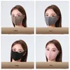 Lenços protetor solar 3D máscara de capa facial de cor sólida verão Gini ao ar livre véu de proteção véu