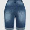 Shorts féminins 2024 Haute taille serpent les femmes jeans courts d'été mode sexy denim décontracté push up vintage streetwear