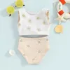 One-pièces d'été pour les enfants pour bébé bébé fille bikinis ensembles imprimés floraux sans manches backs bowknot tops + shorts de maillot de bain maillot de bain maillot de bain