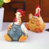 2pcs Resin Crafts Couples Pair Chicken Holiday Decorations Study Living Room Decor Home Glass Ornament Balls Icicle Ornament 240408