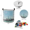 Bolsas de lavanderia da vista da janela York City Skyline Dirty Basket Home Organizer Clothing Kids Toy Storage