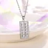 Pendant Necklaces Huitan Modern Fashion Bride Wedding Necklace Geometric Rectangle Shaped With CZ Stone Trendy Jewelry For Women