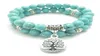 Sn0643 Baum des Lebens Schmuck Yoga Mala Armband Turquoise Heilschutz elastischer Perlen Stapelarmband Spiritueller Schmuck PS05989896