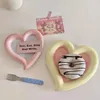 Assiettes Style Heart Creative Ceramic Dessert Porcelaine Solid Mondinerie El Affaire l'après-midi Assiette coréenne Thé domestique Douce Forme