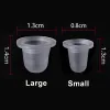 Leveranser 100/300/500/1000pcs Soft Silicone Microblading Tattoo Ink Cup Cap S/L Disponible Pigment Holder Container för tatueringstillbehör