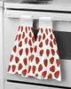 Fruit de serviette Strawberry blanc serviettes de main maison cuisine salle de bain suspendue