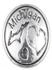 10pcllot 2017 Silver Michigan Snap Buttons 18 mm Charms Jewelry Snap dla DIY Srebrna Bransoletka Snap7670291