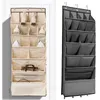 Storage Boxes 16 Pockets Over The Door Shoe Organizer Hanging Rack For Home Bedroom 600D Oxford Cloth Bag