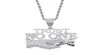 Chains Whole Design Gold Silver Plated Letter TRUST NO ONE Charm Pendant With Long Rope Chain Necklace For Men Hip Hop Jewelry1271421