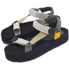 Klobige Plattform Sandalen flache Alphabet Sommerschuhe Offene Toe Desinateur Sliders Männer rutscht braun silbergrün gelben Weiche Innensohle Schlupf