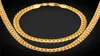 18Quot32quot Men Gold Chain 18K Real Gold Plated Wheat Chain Necklace Bracelet Hip Hop Jewelry Set4099091