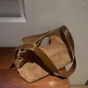 حقيبة Nubuck Pu Leather Women Counte كبيرة السعة حقائب اليد الفاخرة حقائب مصممة خمر حزام واسعة الإناث crossbody