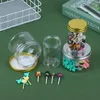 Forks Wide bouche en plastique Jar Pet Transparent Bouteilles Réservoir avec Bocage en aluminium Round Scelled Scelled Honey Candy Candy Céréals Rangement