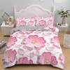 Conjuntos de cama 3D 2/3pcs Campa de bedes de edredom conjunto de capa de flores elegantes fronhas de estojo edredom