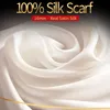 Pure Silk Long Scarf Women Roze Shawl 100% Real Headscarf Luxe Foulard Femme Natural Plain Satin Neckscarves 240408