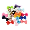 Bogen Haarnadeln kleine Baby Mini Grosgrain Ribbon Bögen Haargriffe Mädchen Bogenknoten Haare Clips Kinder Haarzubehör 20 Farben kfj524 zz