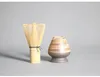 Teaware Sets 3 In 1 Matcha Set Bamboo Teaspoon Coarse Pottery Bowl Tranditional Tea Home Tea-making Tools Accessories Birthday Gift