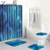 Mattes de bain tapis de coeur et rideau de douche de flanelle ensemble de toilettes absorbantes.