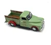 Dekorativa figurer 1/87 Ho Scale Alloy Car Model Green Pick-Up Truck Train Scene Miniature Collection Sand Table Landscape