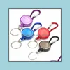 Keychains Mini Badge Spreader Carabiner Recoil Retractable Reel Strap Belt Practical Mticolor Clip Key Rings Card Holder Dr Dhgarden Dha8T