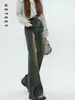 Jeans féminins Ueteey bleu hauteur hauteur flare skinny pantalon streetwear pantalon y2k mode 2024 vintage slim denim spice girl
