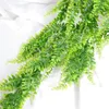 Decorative Flowers Flower And Wall Hanging Persian Vine Artificial Fern Green Plants 2PC