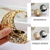 Candlers porte-métaux Tablette de chandelier Moon Moon Modeling Gold Decor Ornement Ornement Dîner de bougies Vintage Hollow